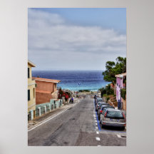 Santa Teresa di Gallura - the way to the central b Posters