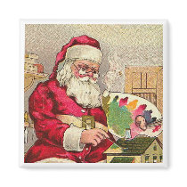 Santa the Artist magnets by MyOtherPlanet Santa the Artist magnets