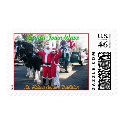 Santa Town Wave Postage at Zazzle -- Click here for a larger image