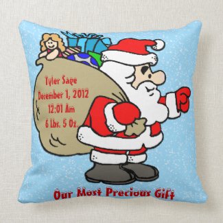 Santa Toy Bag - Baby's 1st Christmas Pillow