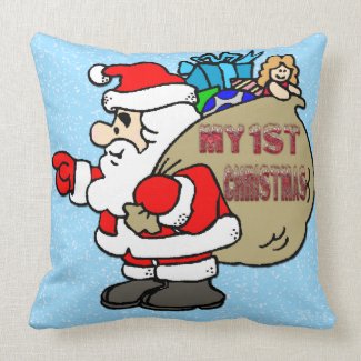 Santa Toy Bag - Baby's 1st Christmas Pillow