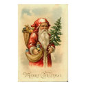 Santa, Tree and Toys Merry Christmas Card posters by vintagegiftmall Santa, Tree and Toys Merry Christmas Card posters