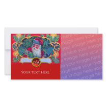 SANTA VINTAGE CHRISTMAS PHOTO GREETING CARD