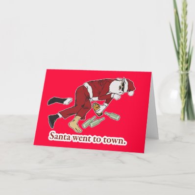 santa went to town greeting cards