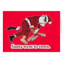 santa went to town greeting cards