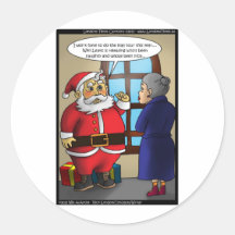 Santa & Wiki Leaks Funny Gifts Tees & Cards Sticker