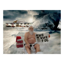 Santa Will Work for Oil posters by beverlytazangel Santa Will Work for Oil posters