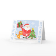 Santa Winter Scene Card