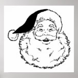 Santa with a big beard posters