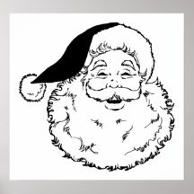 Santa with a big beard posters