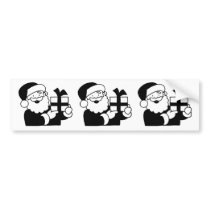 Santa With a Present bumper stickers by holiday_cheers Santa With a Present bumper stickers