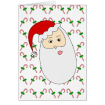 Santa with Candy Canes cards