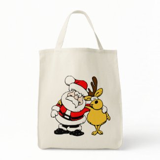 Santa With Deer bag