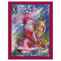 SANTA WITH HARP flyers