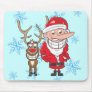 Santa with Rudolph Mousepad