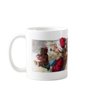 Santa with Teddy and Toys