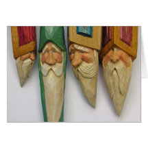 Santa Woodcarvings (No. 0701) Cards