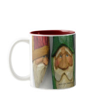 Santa Woodcarvings (No. 0701) mugs