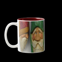 Santa Woodcarvings (No. 0701) mugs