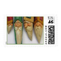 Santa Woodcarvings (No. 0701) postage by ArtfulImages Santa Woodcarvings (No. 0701) postage