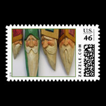 Santa Woodcarvings (No. 0701) postage