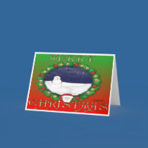 Santa Wreath Card