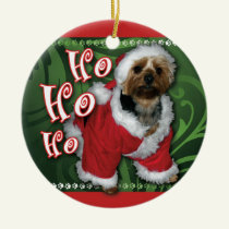 Santa Yorkie Ornament ornaments