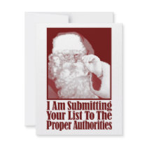 Santa, Your Christmas List, and The Authorities invitations by divebargraphics Santa, Your Christmas List, and The Authorities invitations
