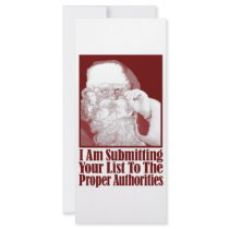Santa, Your Christmas List, and The Authorities rack cards by divebargraphics Santa, Your Christmas List, and The Authorities rack cards