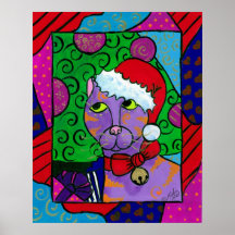 SantaCat Posters
