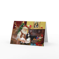 Santa's 2 Cavalier Kings Charles cards