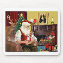 Santa's 2 Chihuahuas mousepads by SantasDogs Santa's 2 Chihuahuas mousepads