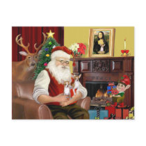 Santa's 2 Chihuahuas postcards by SantasDogs Santa's 2 Chihuahuas postcards