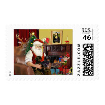 Santa's 2 Dachshunds (b-t) Stamps