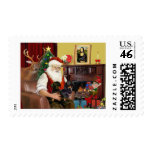 Santa's 2 Dachshunds (b-t) postage