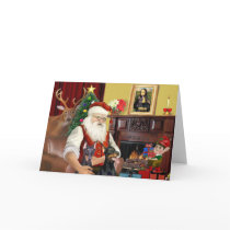 Santa's 2 Doberman Pinschers cards by SantasDogs Santa's 2 Doberman Pinschers cards