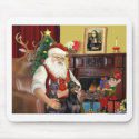 Santa's 2 Doberman Pinschers mousepads