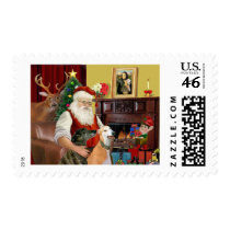 Santa's 2 Greyhounds postage