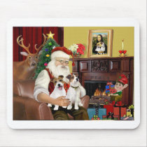 Santa's 2 Jack Russell's mousepads by SantasDogs Santa's 2 Jack Russell's mousepads