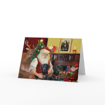 Santa's 2 Labradors (black) cards