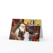 Santa's 2 Standard Poodles cards by SantasDogs Santa's 2 Standard Poodles cards