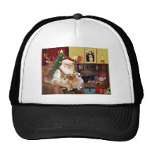 Santa's 2 Welsh Corgis (Pem.) Mesh Hats