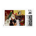 Santa's 5 Poodles postage