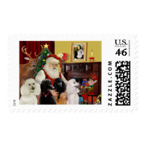 Santa's 5 Poodles postage by SantasDogs Santa's 5 Poodles postage
