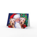 Santa's Airedale Terriers at Christmas cards