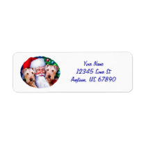 Santa's Airedale Terriers at Christmas Labels labels