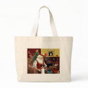 Santa's Australian Shepherd (tri) bags by dogartchristmasgifts Santa's Australian Shepherd (tri) bags