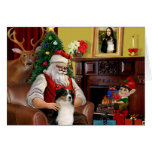 Santa's Australian Shepherd (tri) Card