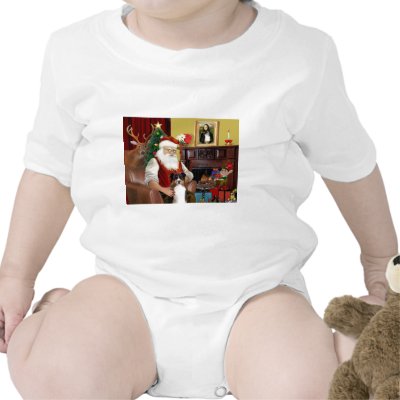 Santa's Australian Shepherd (tri) Tshirts by dogartchristmasgifts