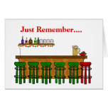 Santa's Bar Stool Funny Christmas Card